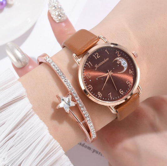 Women Watches Luxury Leather Band Watch Dress Clock Lady Wrist Watch