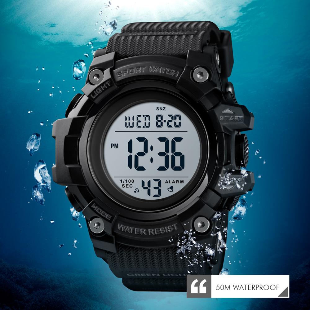 SKMEI 1552 Fashion Men Sport Watch Luxury Watches Stopwatch Countdown Digital Watch 50Bar Waterproof Military Watch Clock For Mens