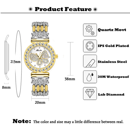 MISSFOX 2030 Butterfly Women Watch