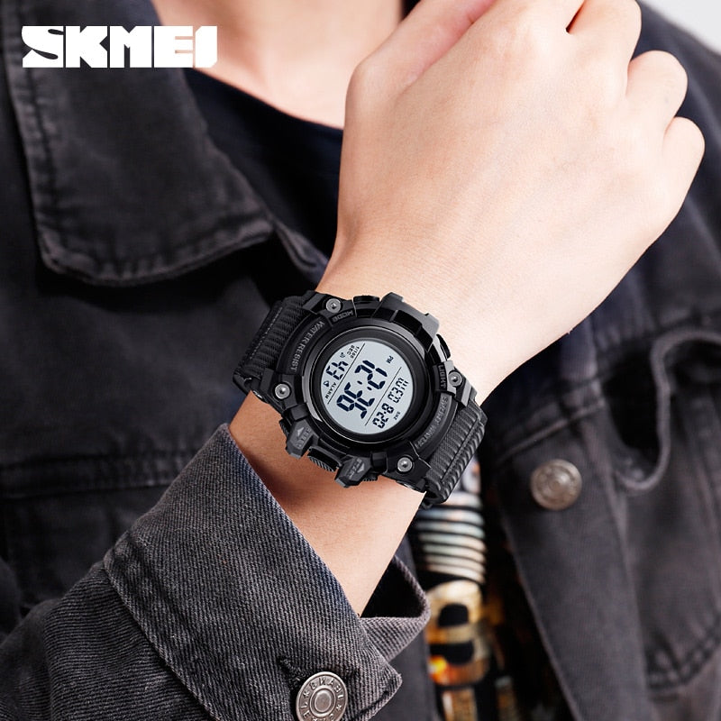 SKMEI 1552 Fashion Men Sport Watch Luxury Watches Stopwatch Countdown Digital Watch 50Bar Waterproof Military Watch Clock For Mens