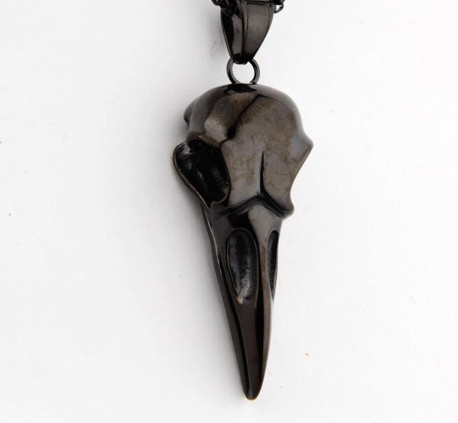 Crow Head Pendant Hip Hop Versatile Titanium Steel Necklace Personalized Couple Jewelry for Men