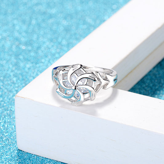 Galadriel Nenya Ring of Water Hobbit Elf Three Rings Great Rings Fashion Women Girl Jewelry High Quality Fan Gift